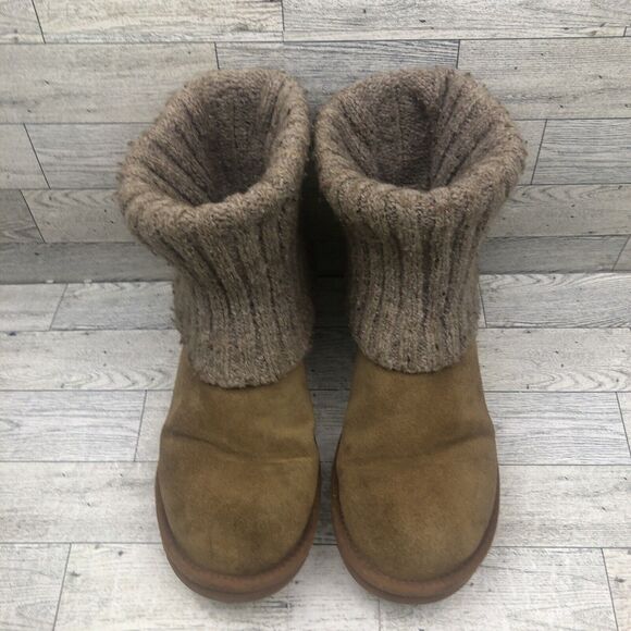 UGG Australia Boots Womens Cambridge Chestnut Size 7 Winter Ankle Knit 1003175 - Picture 3 of 10